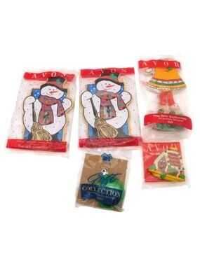 Avon Christmas Holiday Gift Collection Set Snowman Switch Plates Magnets SEALED